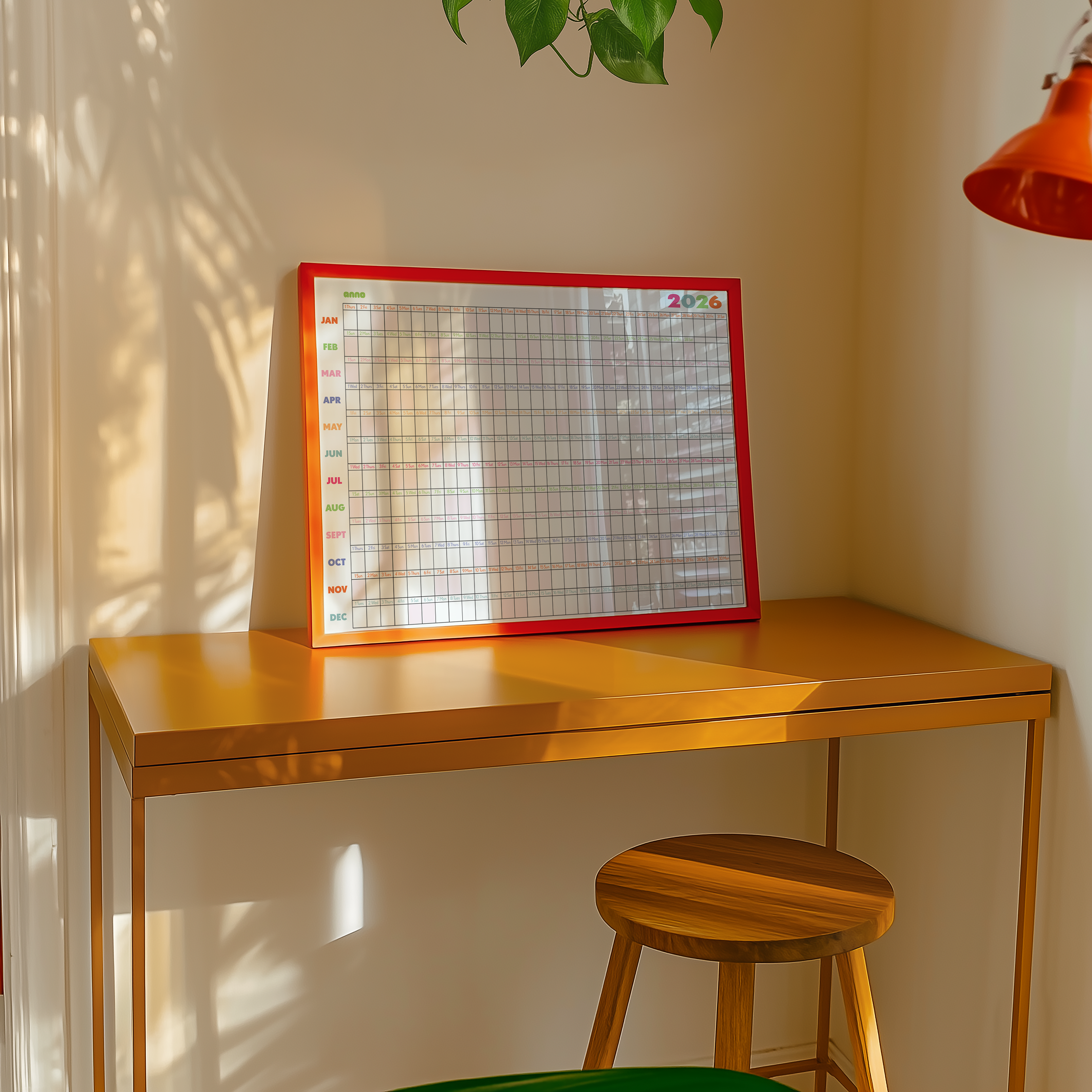 2026 Calendar - PINK